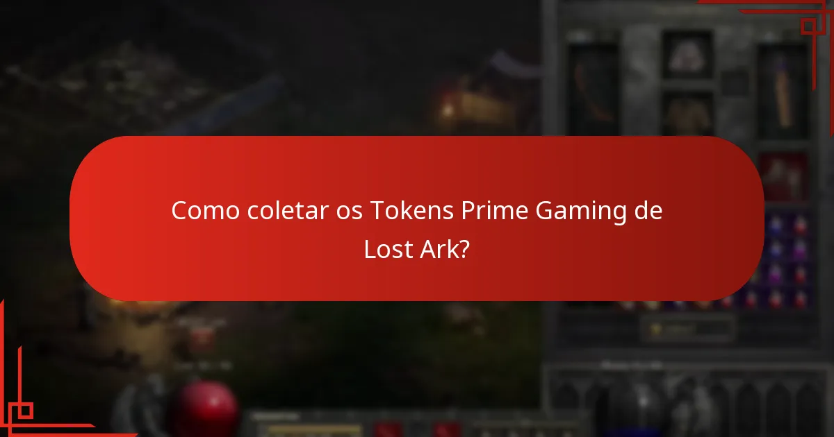Como usar os Tokens Prime Gaming de Lost Ark?
