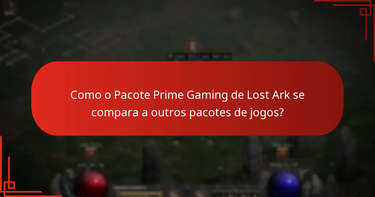 Quando está disponível o Pacote Prime Gaming de Lost Ark?
