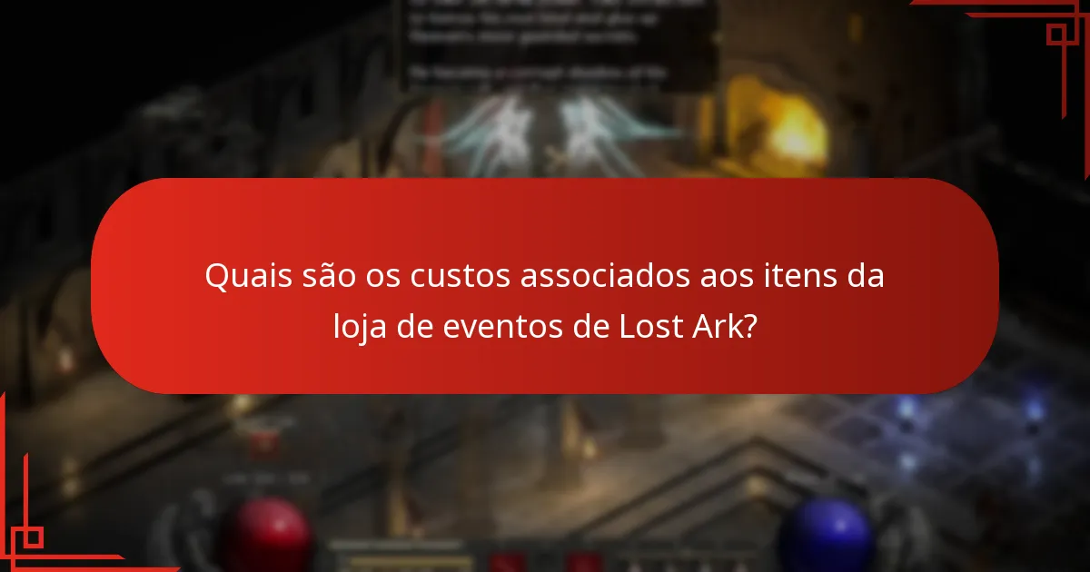 Quando estão disponíveis os itens da loja de eventos de Lost Ark?